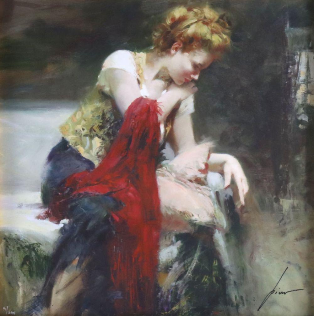 Pino Dangelico comparable auction result: pino daeni anticipation lithograph