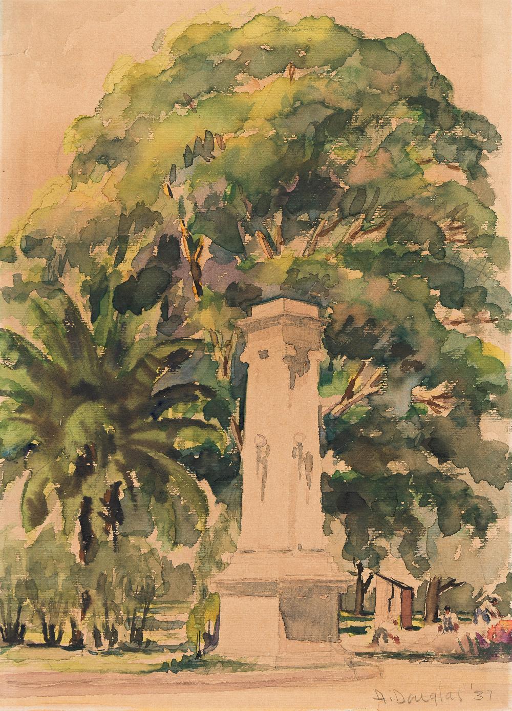 Aaron Douglas comparable auction result: aaron douglas 1899 1979 jackson square new orleans 1937