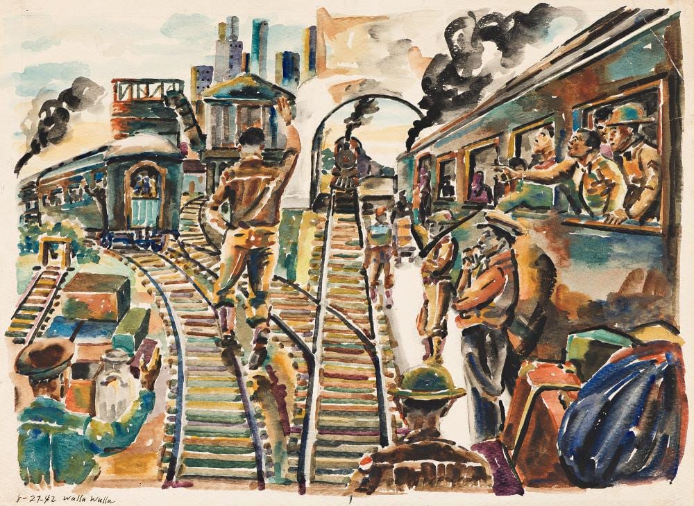 masood ali wilbert warren 1907 1995 untitled walla walla 1942 · Swann Auction Galleries · 2025-10-07 Masood Ali Wilbert Warren comparable auction result: masood ali wilbert warren 1907 1995 untitled walla walla 1942