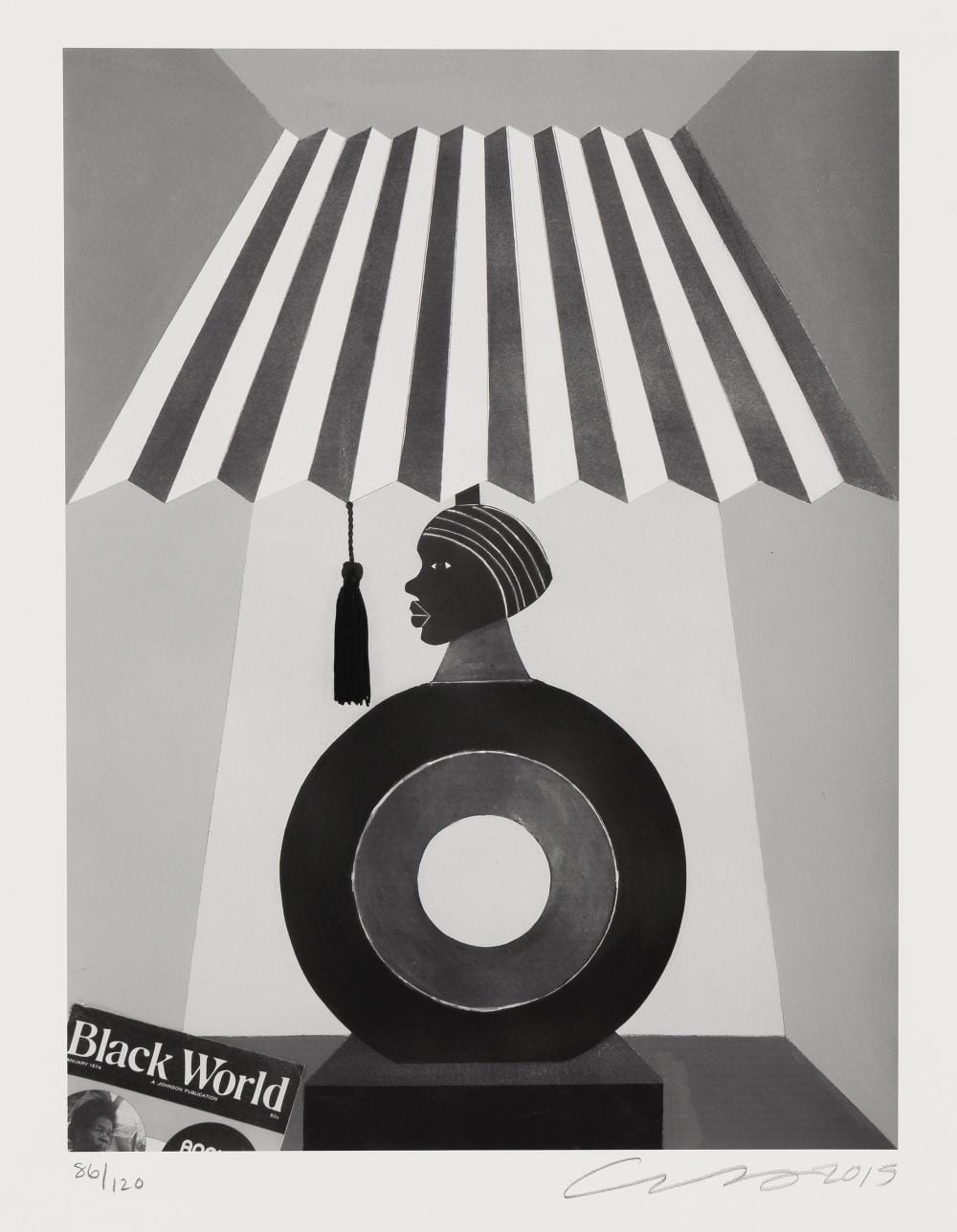 derrick adams 1970 under the soft light 2015 · Swann Auction Galleries · 2025-10-07 Derrick Adams comparable auction result: derrick adams 1970 under the soft light 2015