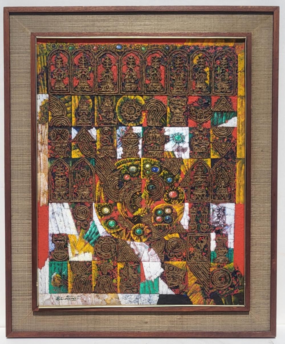 pichai nirand painting thai buddhist artist oil with gilt impasto 24in x 18in palm beach county discovery thailand southeast asia asian · Richard Stedman Estate Services LLC · 2025-09-20 Pinchai Nirand comparable auction result: pichai nirand painting thai buddhist artist oil with gilt impasto 24in x 18in palm beach county discovery thailand southeast asia asian