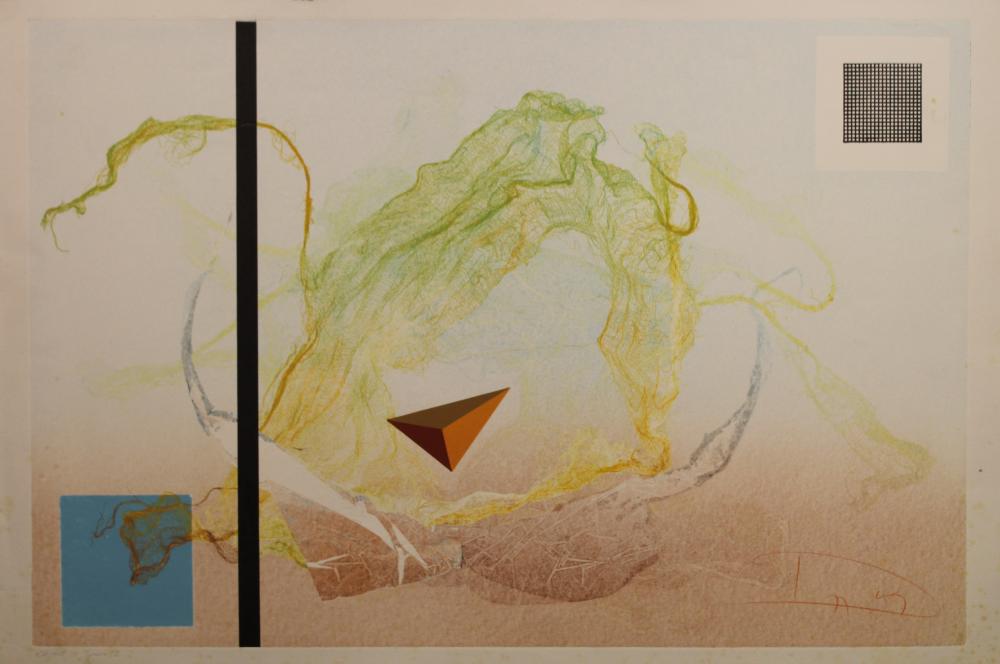 Laszlo Dus comparable auction result: laszlo dus born 1941 objects in space lithograph