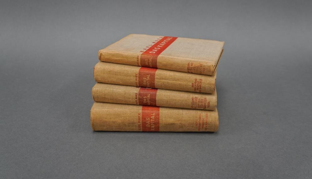 Karl (1920) Marx comparable auction result: karl marx das kapital four volume set