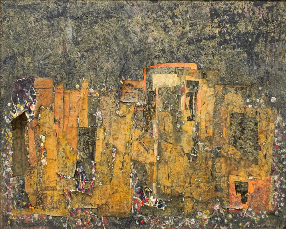 keith morrow martin american maryland 1911 1983 ancient fortress oil and mixed media on canvas signed titled and dated 1955 on verso frame 26 x 30 1 2 in 66 x 77 5 cm · Weschler's · 2025-09-16 Keith Morrow Martin comparable auction result: keith morrow martin american maryland 1911 1983 ancient fortress oil and mixed media on canvas signed titled and dated 1955 on verso frame 26 x 30 1 2 in 66 x 77 5 cm