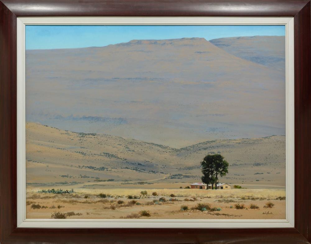 louis audie sa 1935 2015 oil karoo farm landscape signed 90 x 120 · 5th Avenue Auctioneers · 2025-09-21 Louis Audie comparable auction result: louis audie sa 1935 2015 oil karoo farm landscape signed 90 x 120