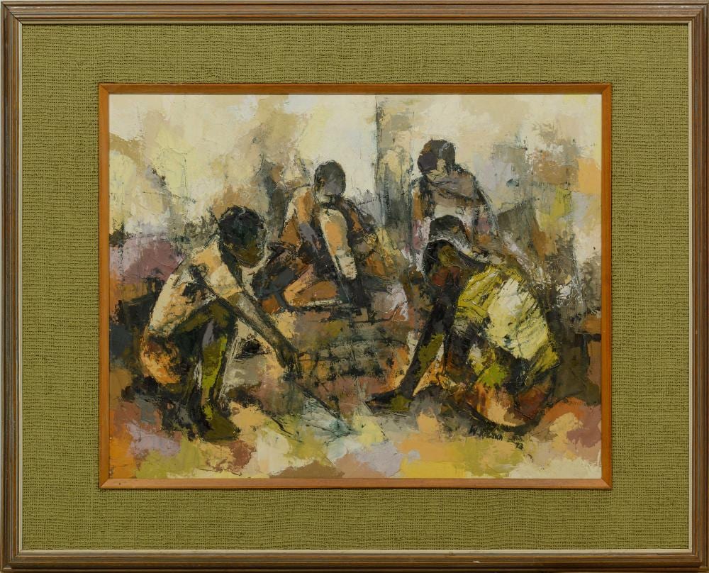 welcome koboka sa 1941 1997 oil seated figures signed dated 73 47 x 60 · 5th Avenue Auctioneers · 2025-09-21 Welcome Koboka comparable auction result: welcome koboka sa 1941 1997 oil seated figures signed dated 73 47 x 60