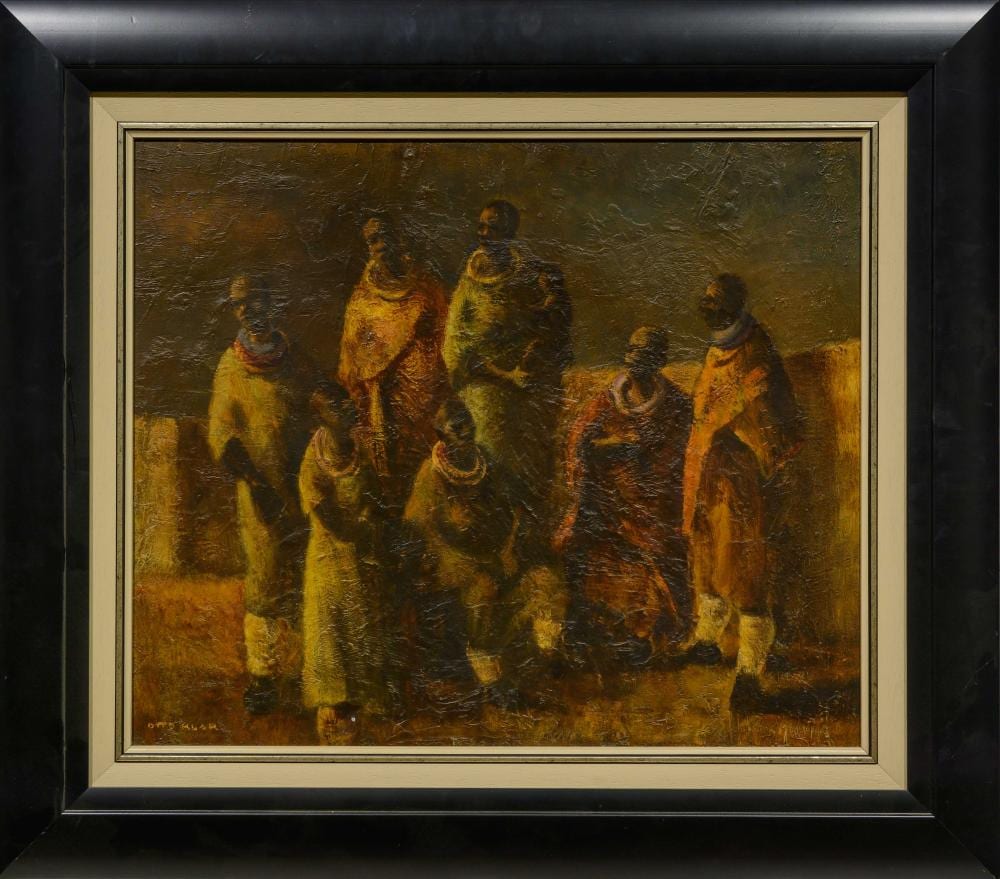 Otto Klar comparable auction result: otto klar sa 1908 1994 oil mapoga women signed 50 x 60