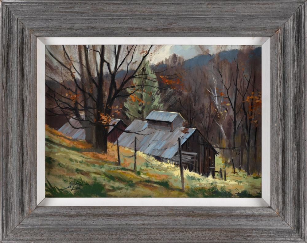 John Leo Loughlin comparable auction result: john leo loughlin massachusetts rhode island 1931 2004 vermont sugar mill oil on canvas 10 x 14 framed 15 x 19