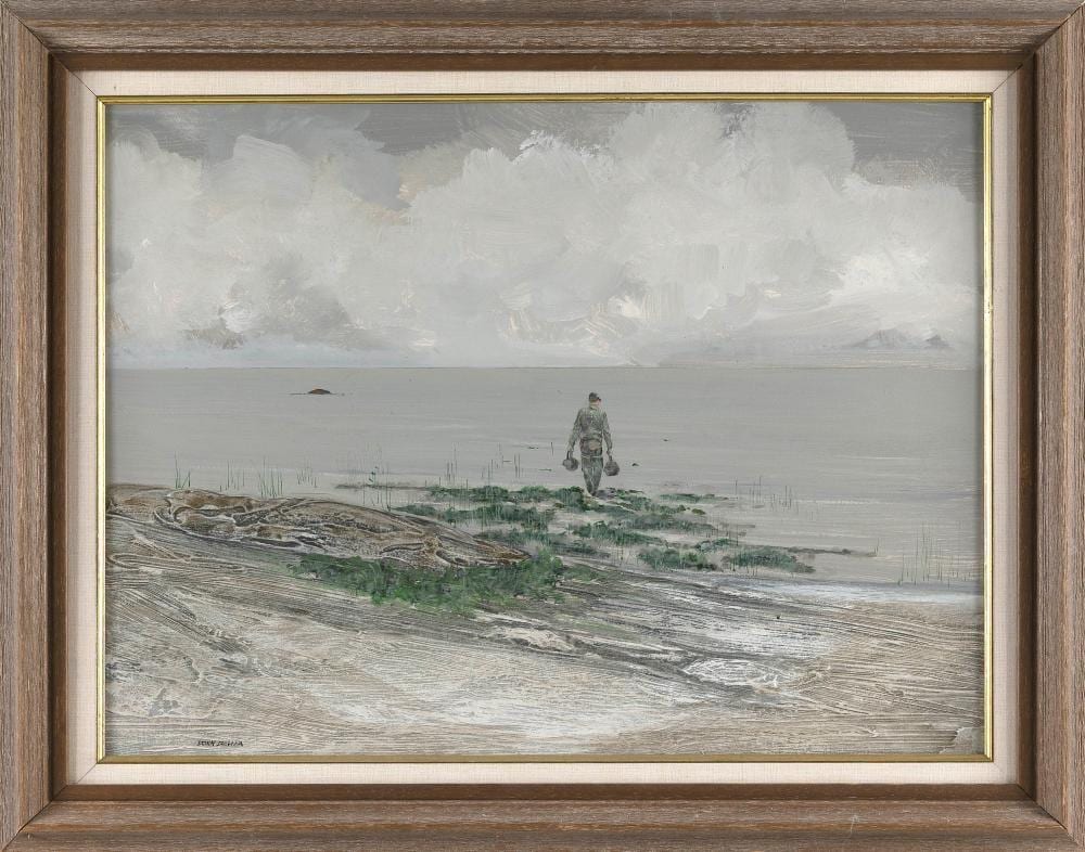Donn Devita comparable auction result: donn devita massachusetts new york 1931 2010 low tide tempera on masonite 18 x 24 framed 22 5 x 28 5