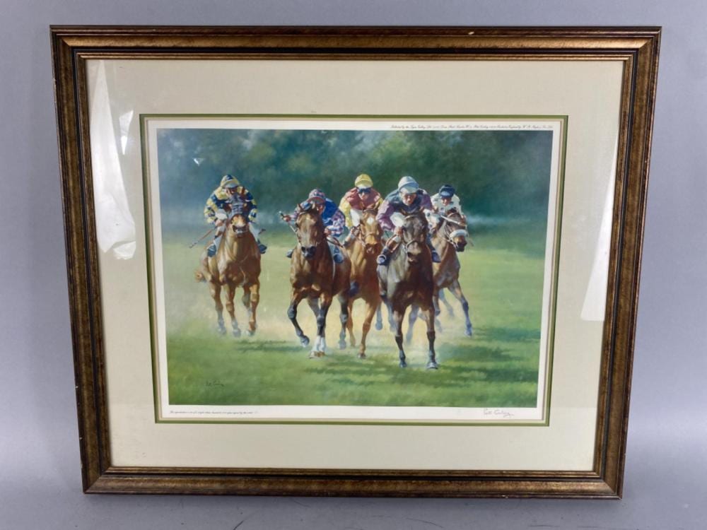 peter curling two furlongs out print · The Auction Barn · 2025-09-21 Peter Curling comparable auction result: peter curling two furlongs out print