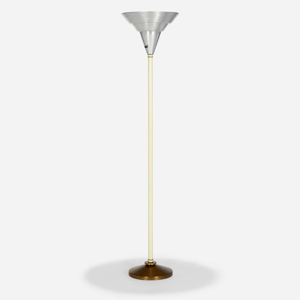 Kurt Versen comparable auction result: kurt versen attribution floor lamp