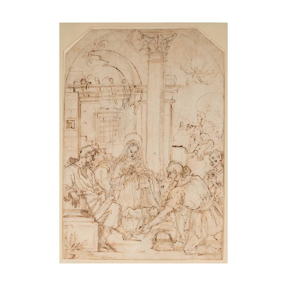 Jacopo da Empoli comparable auction result: jacopo da empoli 1551 1640 adoration of the shepherds