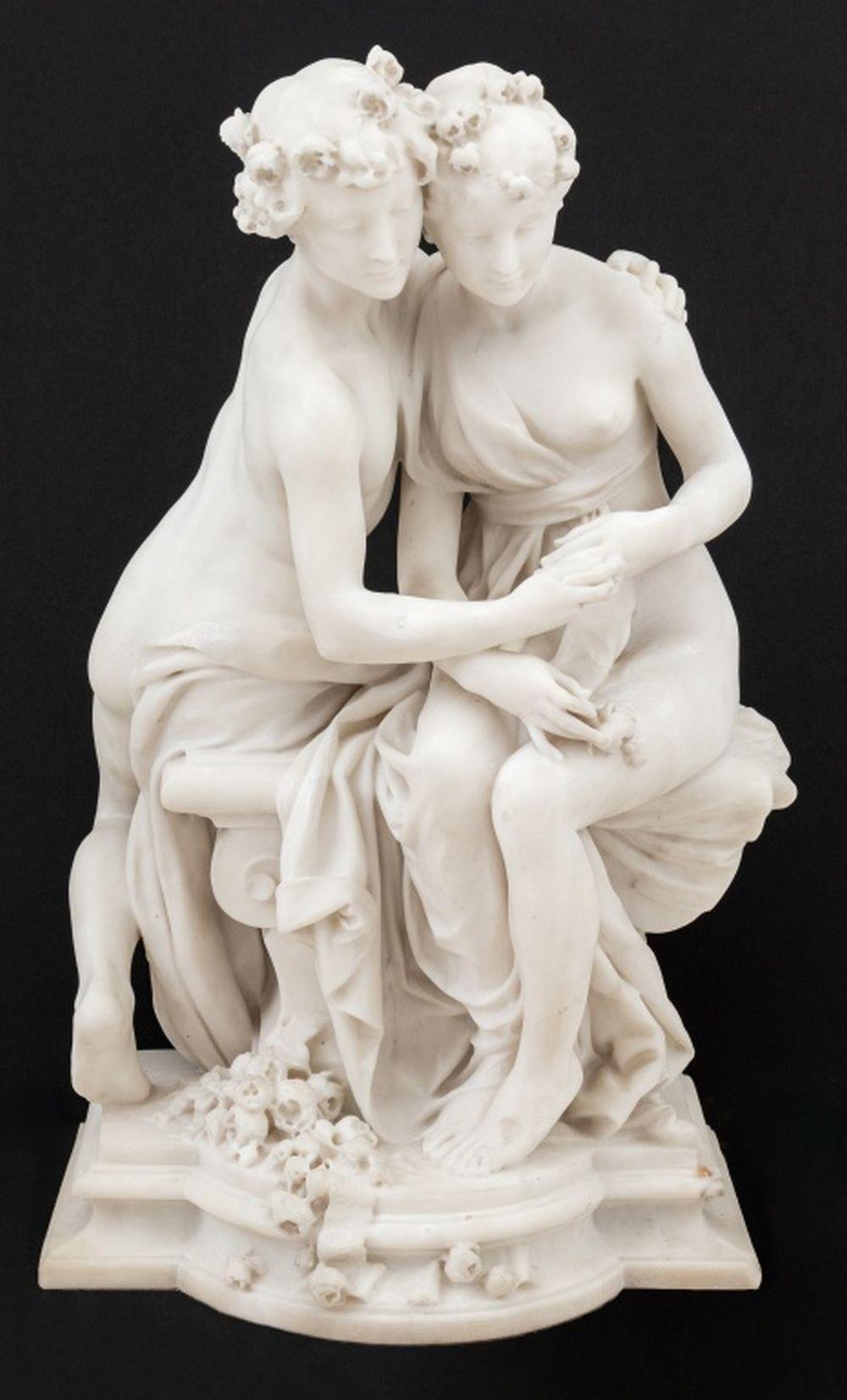 Gustave Deloye comparable auction result: gustave deloye cupid and psyche marble sculpture