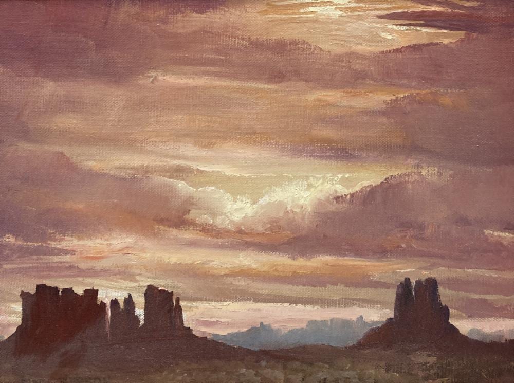 Earl MacPherson comparable auction result: earl macpherson 1910 1993 desert oil on canvas