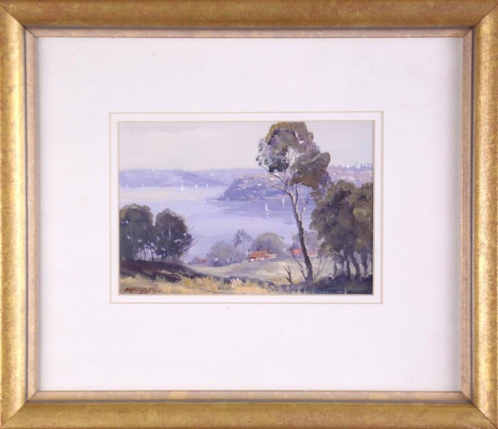 Richard Chamerski comparable auction result: richard chamerski coastal landscape oil on board 12 5 x 18 cm signed lower right