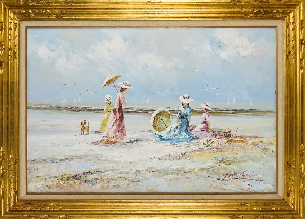 Marie Charlot comparable auction result: marie charlot fr 20th c beach day