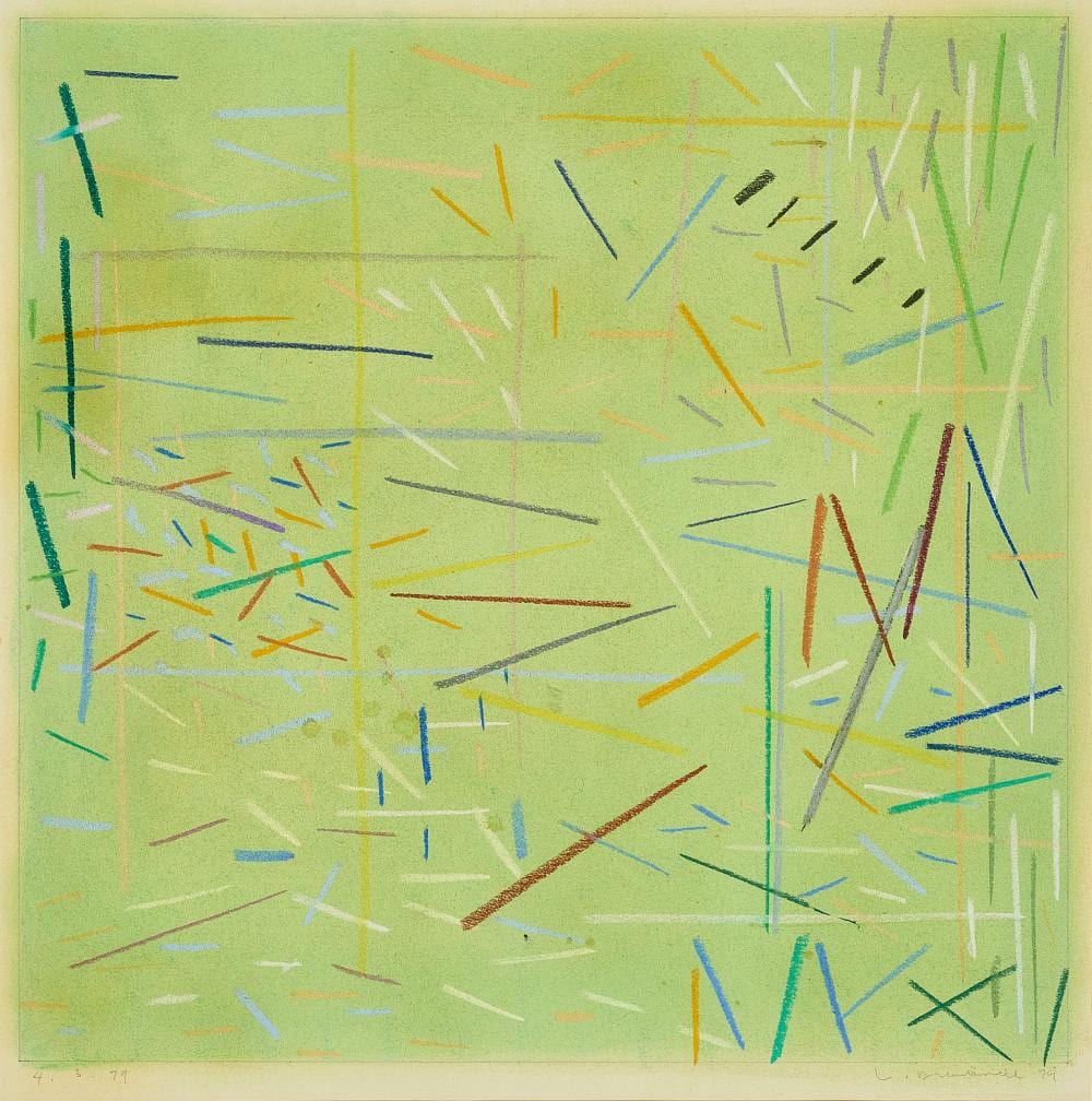 Lesley Dumbrell comparable auction result: lesley dumbrell abstract 1979