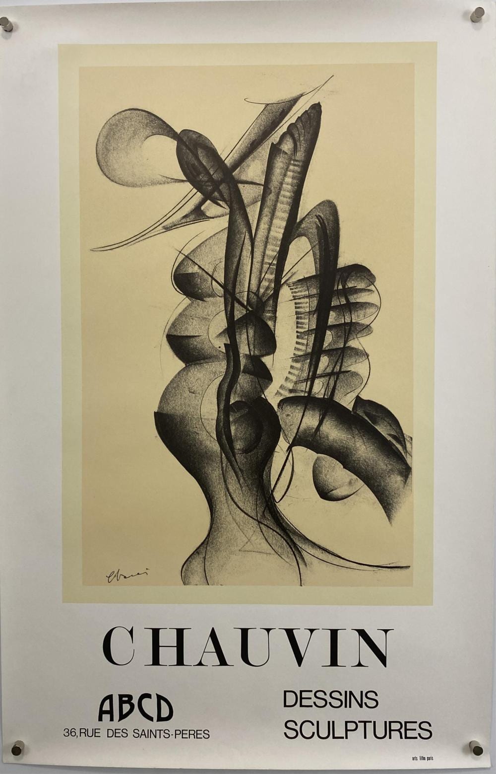 Jean (1889) Chauvin comparable auction result: jean gabriel chauvin 1889 1976 dessins sculpteurs abcd paris original exhibition poster