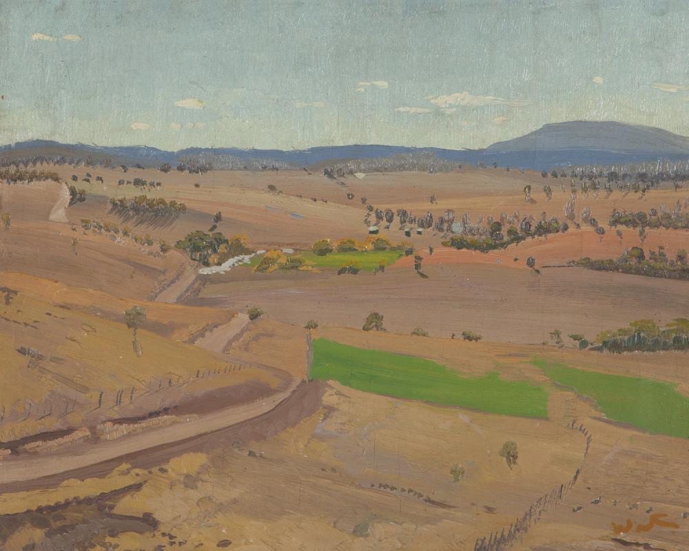 Douglas Watson comparable auction result: edward albert douglas watson landscape oil on board