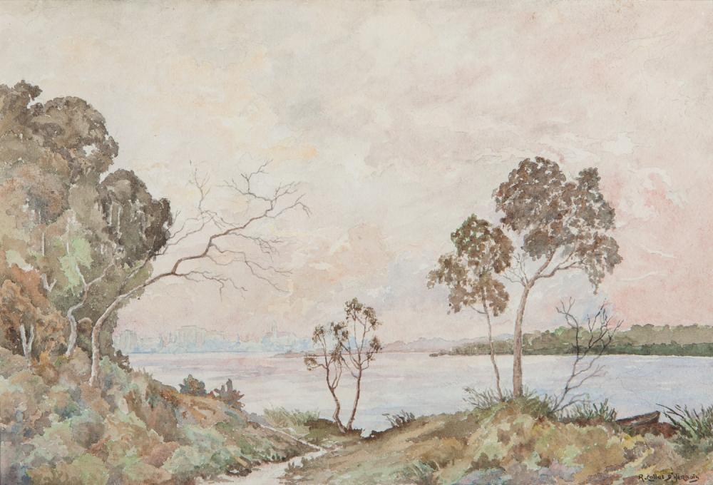 rene collot d herbois perth from quarry point watercolour · GFL Fine Art · 2025-09-24 Rene Collot D'Herbois comparable auction result: rene collot d herbois perth from quarry point watercolour