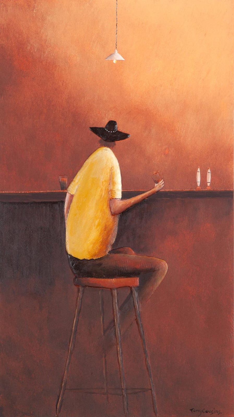 Terry Cousins comparable auction result: terry cousins one for the road mixed media and acrylic on board