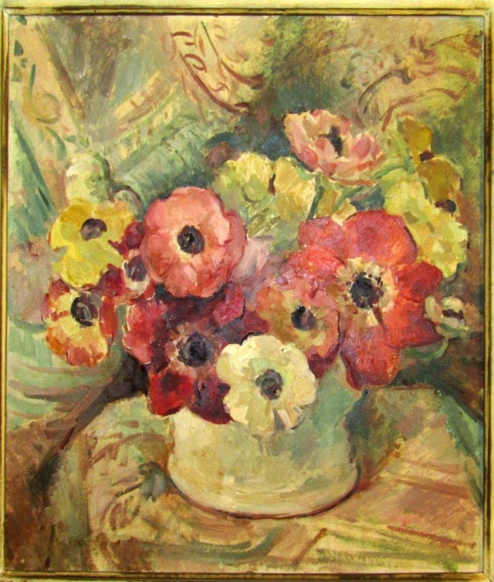 elma roach 1897 1942 still life with anemones · Lugosi Auctioneers & Valuers · 2025-09-28 Elma Roach comparable auction result: elma roach 1897 1942 still life with anemones