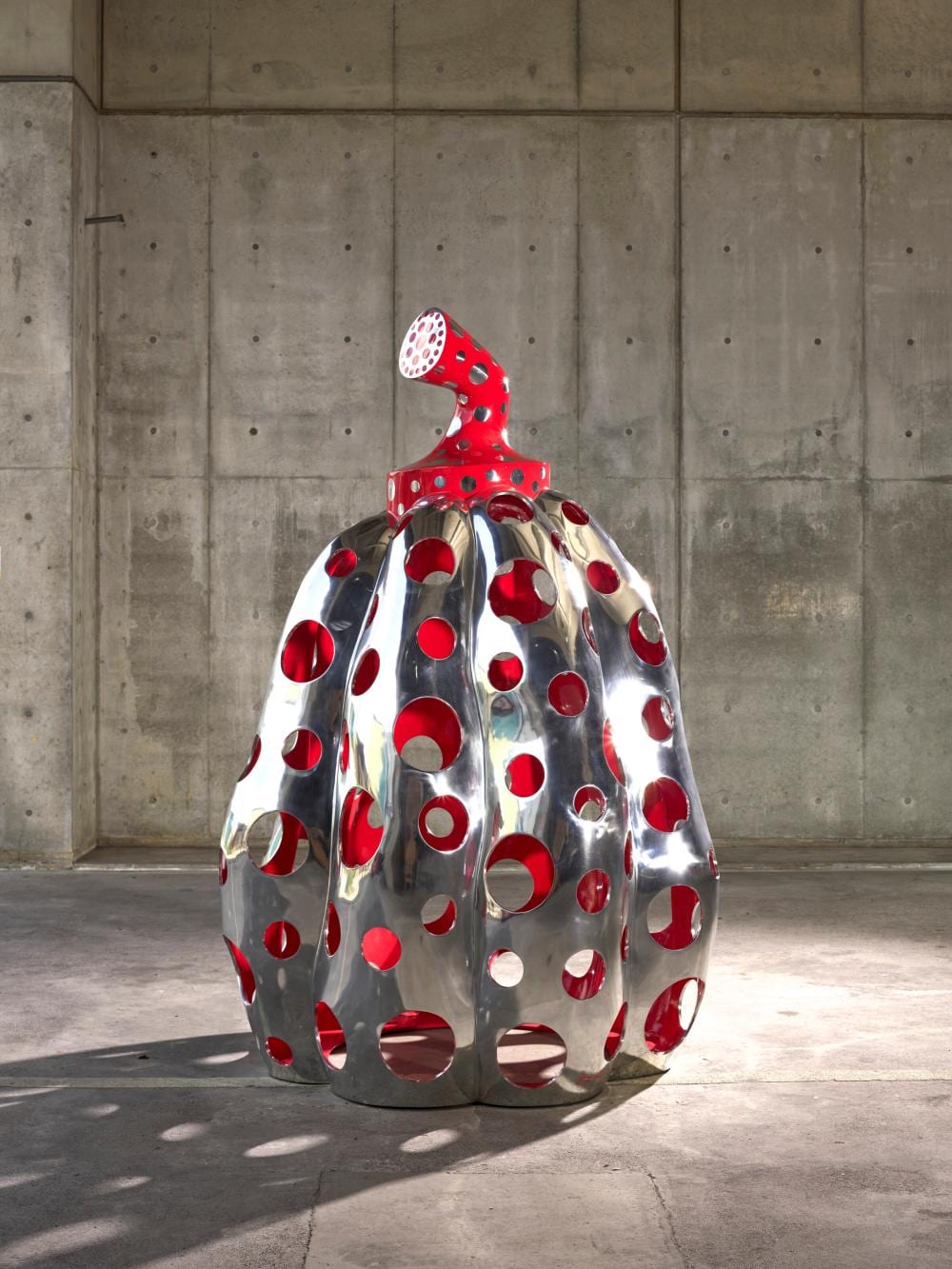 Yayoi Kusama (B. 1929). Reach Up to the Universe, Dotted Pumpkin (Vermilion comparable sale