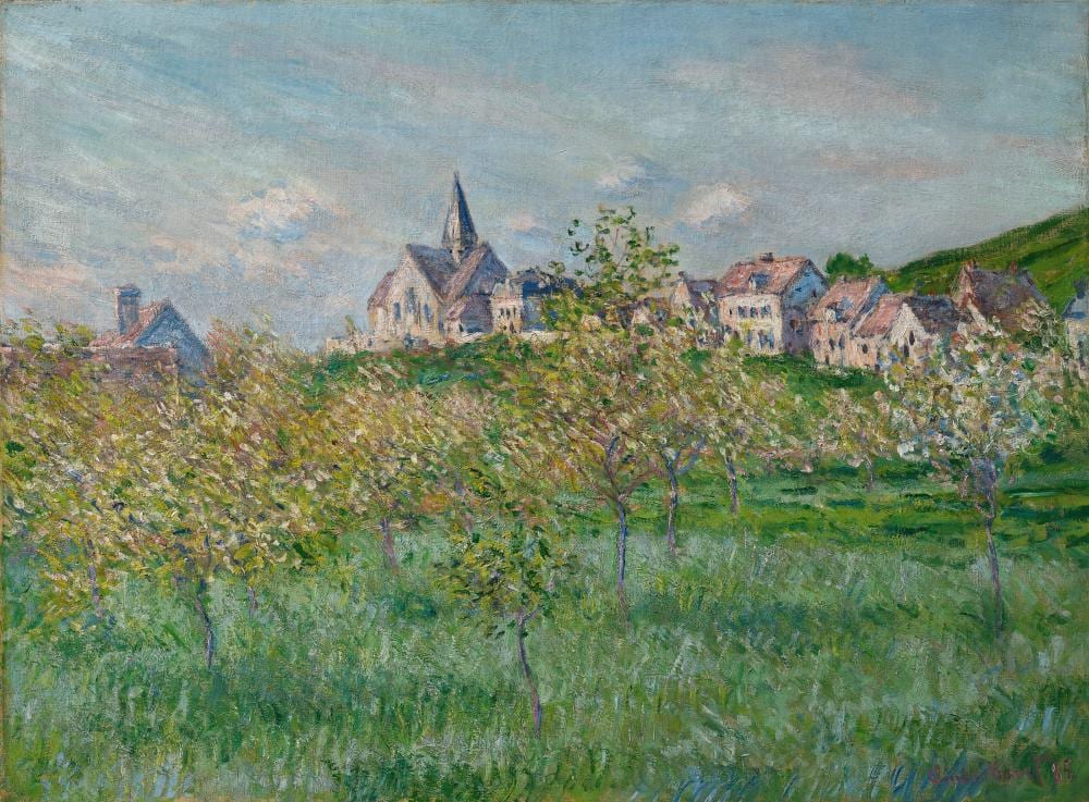 Claude Monet (1840-1926). Printemps à Giverny, effet d'après-midi. oil on c comparable sale