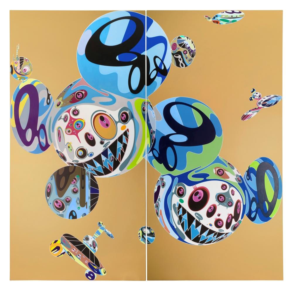 Takashi Murakami (B. 1962). The Double Helix, Reversal. acrylic on canvas m comparable sale