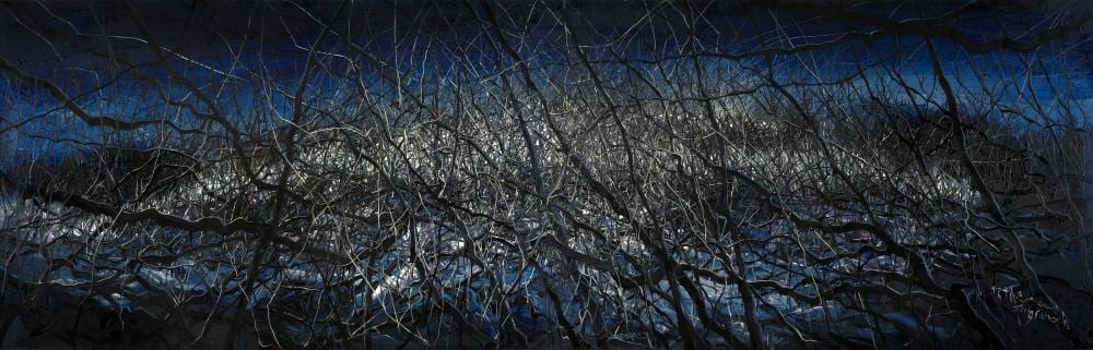 Zeng Fanzhi (B. 1964). Untitled 09-1-5. oil on canvas (diptych)each: 180 x comparable sale