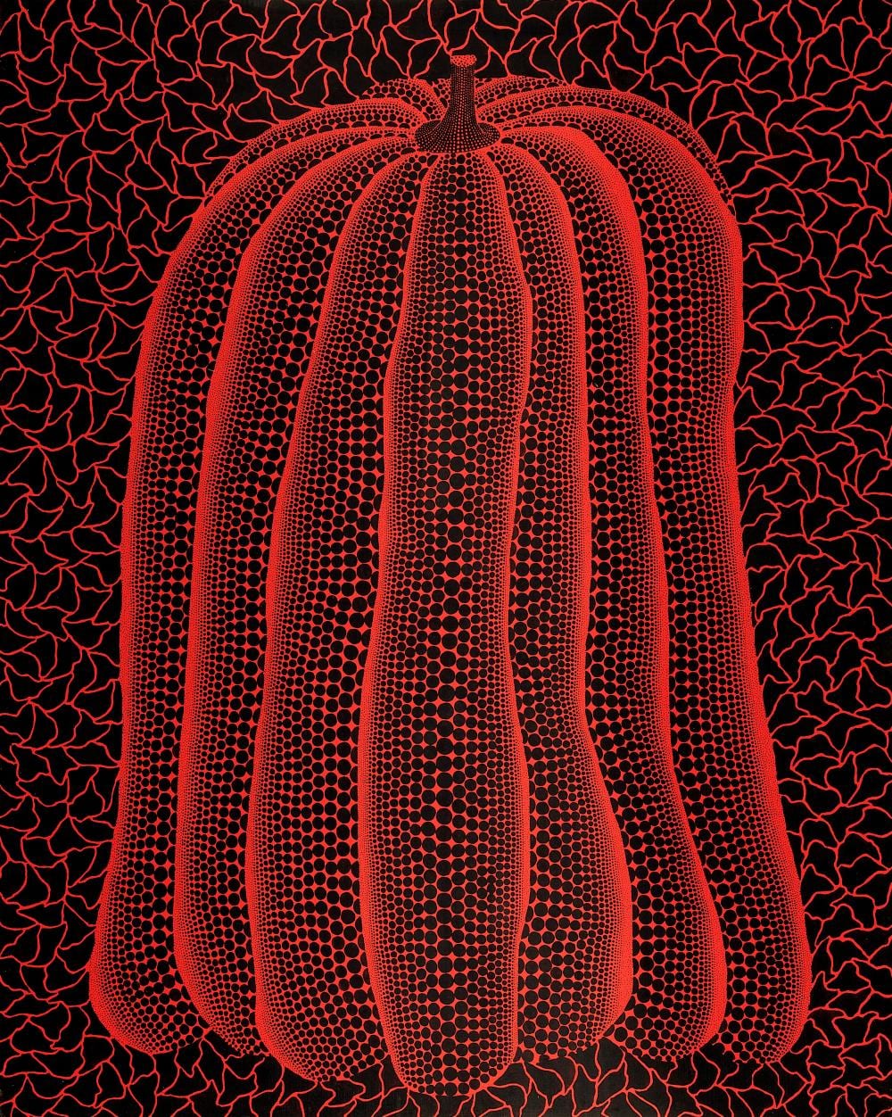 Yayoi Kusama (B. 1929). Pumpkin (C). acrylic on canvas91 x 72.7 cm. (35 7/8 comparable sale
