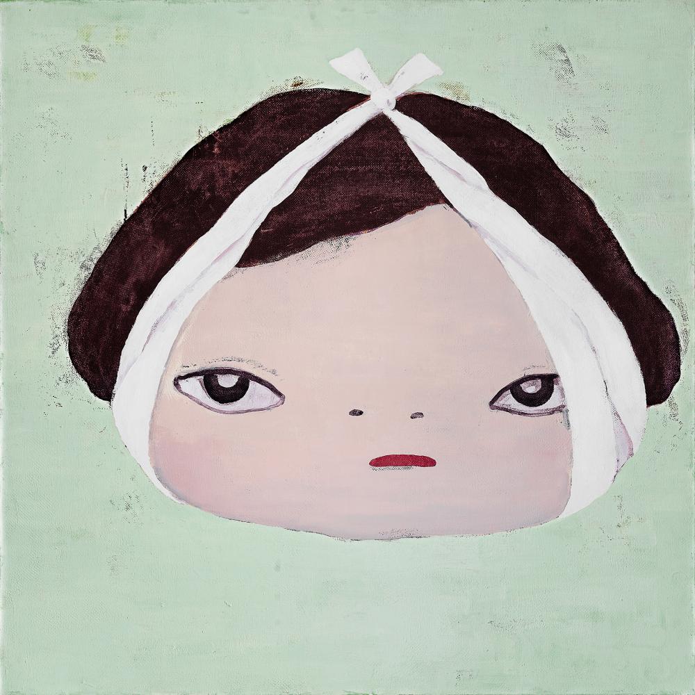 Yoshitomo Nara (B. 1959). Mumps. acrylic on canvas110 x 110 cm. (43 1/4 x 4 comparable sale