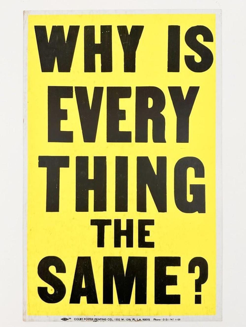 allen ruppersberg b 1944 silkscreen on cardstock why is everything the same colby printing · Hughes Auctions · 2025-09-28 Allen Ruppersberg comparable auction result: allen ruppersberg b 1944 silkscreen on cardstock why is everything the same colby printing