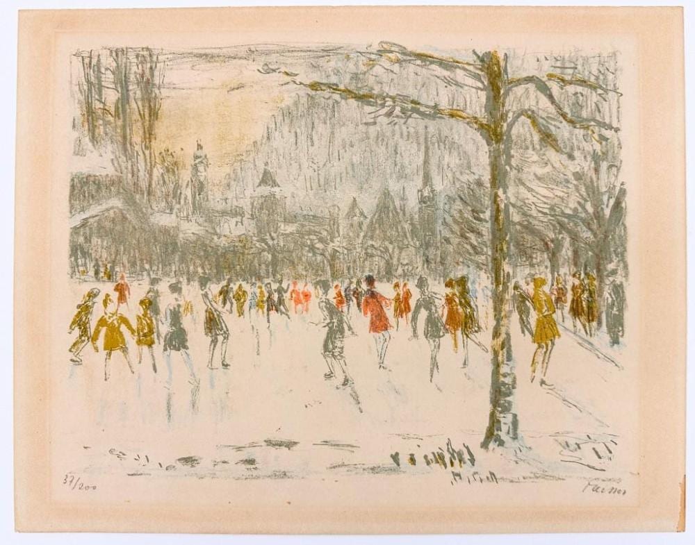 leonhard meisser 1902 1977 signed lithograph the skaters · Hughes Auctions · 2025-09-28 Leonhard Meisser comparable auction result: leonhard meisser 1902 1977 signed lithograph the skaters