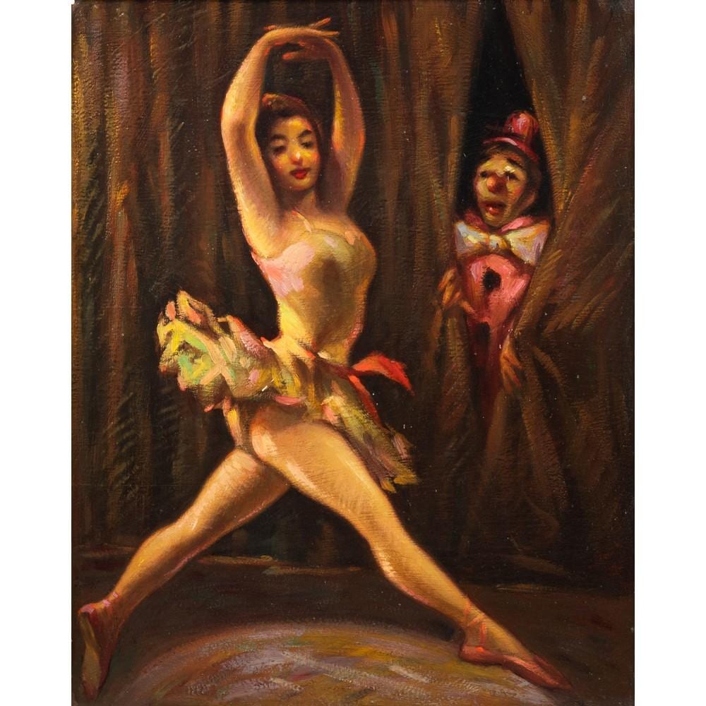 Vincenzo Vinciguerra comparable auction result: vincenzo vinciguerra ballerina olio su tavola