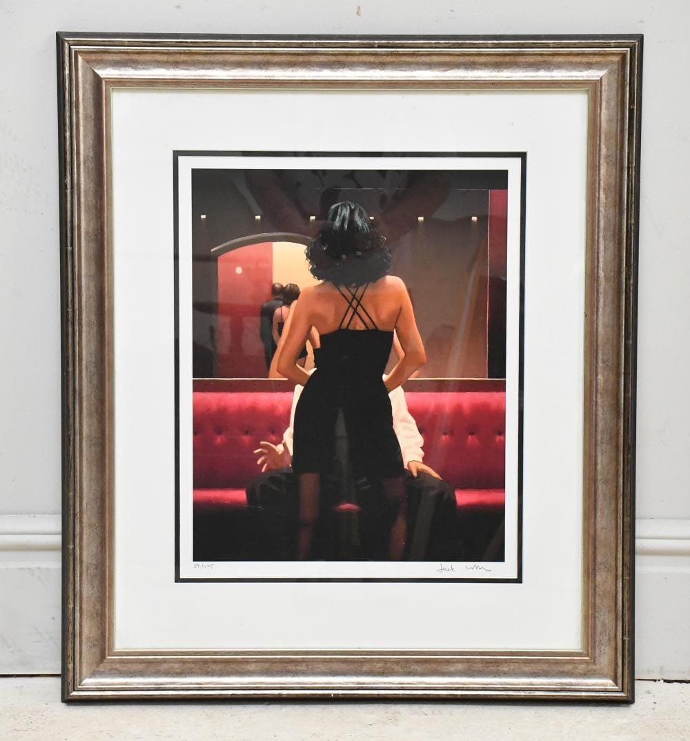 jack vettriano 1951 2025 pencil signed limited edition print private dancer numbered 84 495 54 x 44cm framed and glazed · Adam Partridge Auctioneers · 2025-09-26 Jack Vettriano comparable auction result: jack vettriano 1951 2025 pencil signed limited edition print private dancer numbered 84 495 54 x 44cm framed and glazed