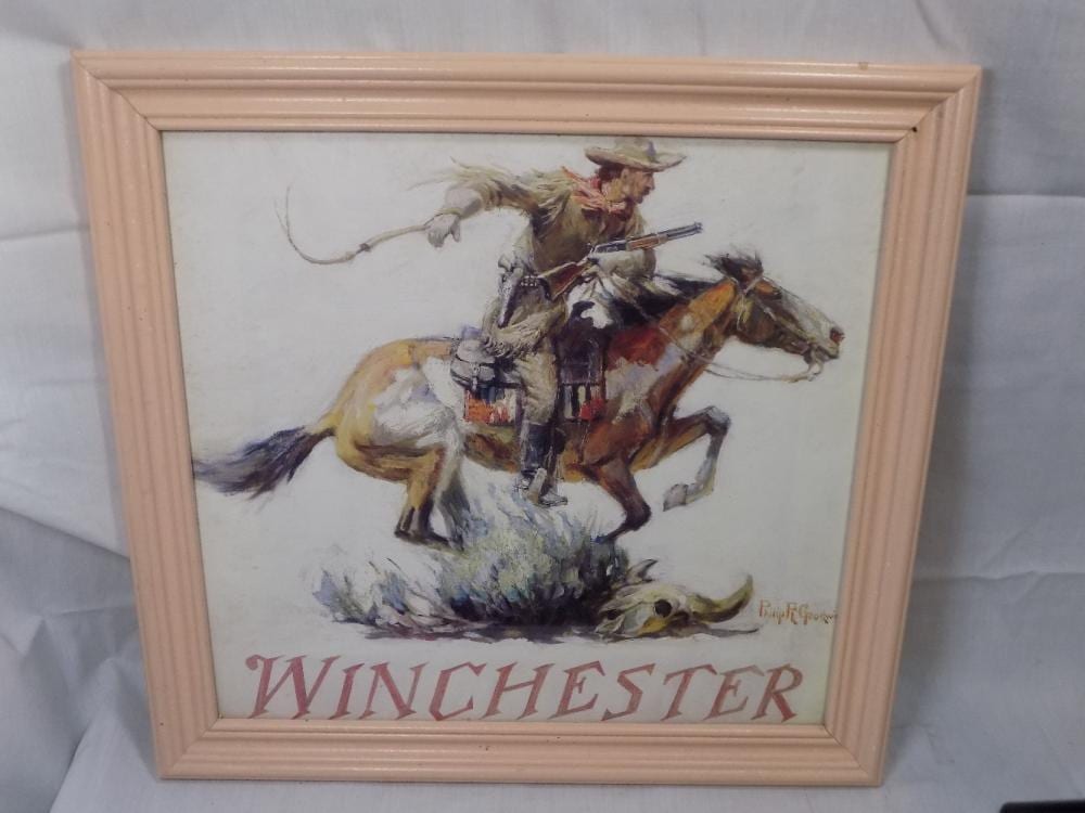 Philip R. Goodwin comparable auction result: vintage winchester advertising print by philip r goodwin