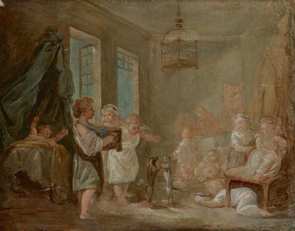 Charles Joseph Natoire comparable auction result: cole fran aise du xviiie si cle entourage de charles joseph natoire