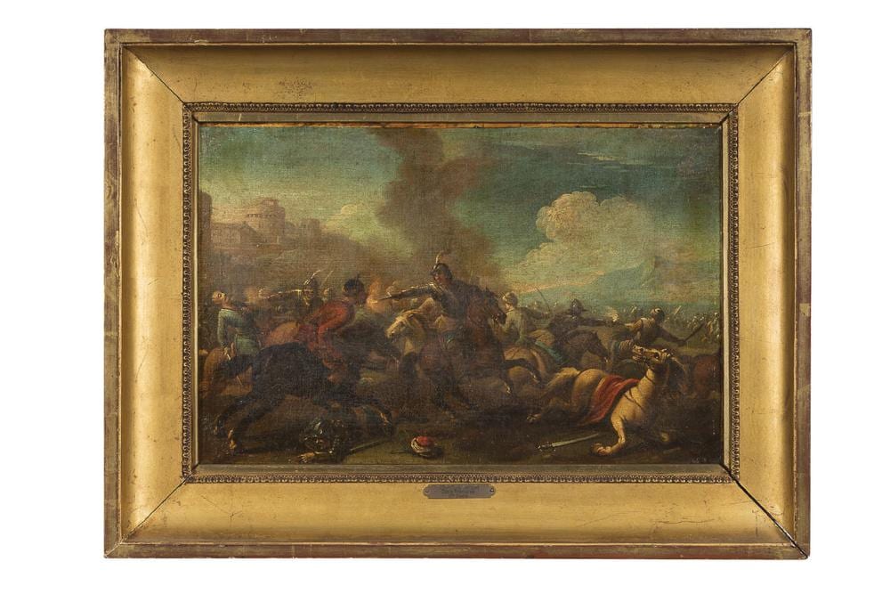 Jacques Courtois comparable auction result: cole fran aise du xviiie si cle suiveur de jacques courtois