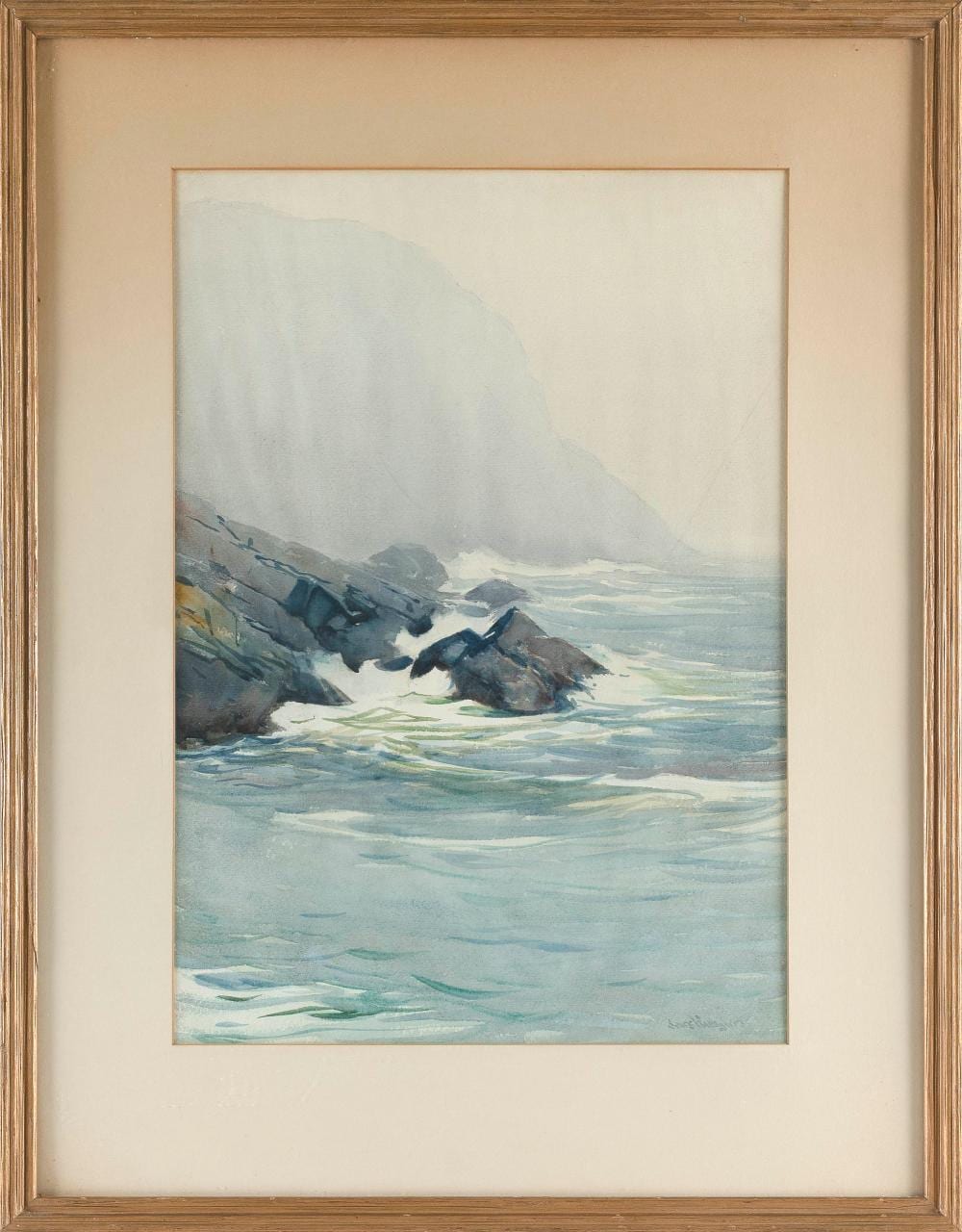 Sears Gallagher comparable auction result: sears gallagher massachusetts 1869 1955 seascape watercolor on paper 19 5 x 13 5 framed 27 5 x 21 5