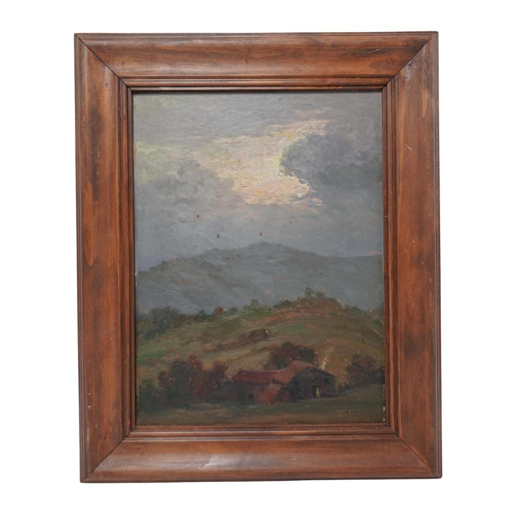 Amedeo Merello comparable auction result: amedeo merello italian 1890 landscape oil painting