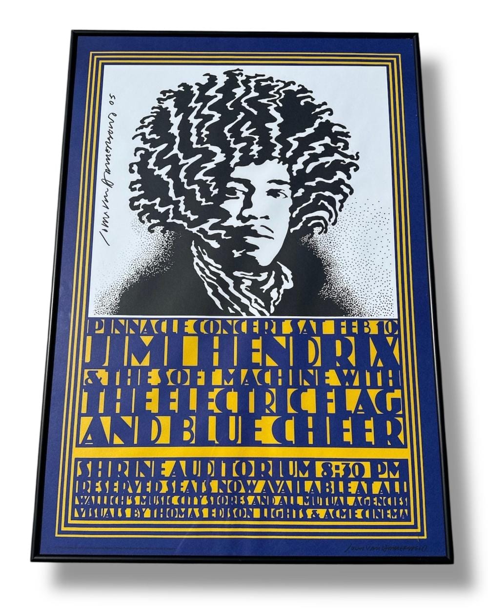 jimi hendrix concert poster limited edition lithograph by john van hamersveld · Rivich Auction · 2025-10-05 John Van Hamersveld comparable auction result: jimi hendrix concert poster limited edition lithograph by john van hamersveld