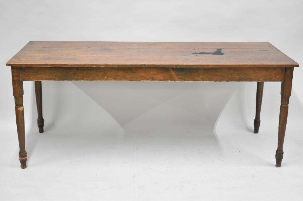 Antique Country Pine Farm Table sold by Nye & Company, lot 296 — auction record photograph