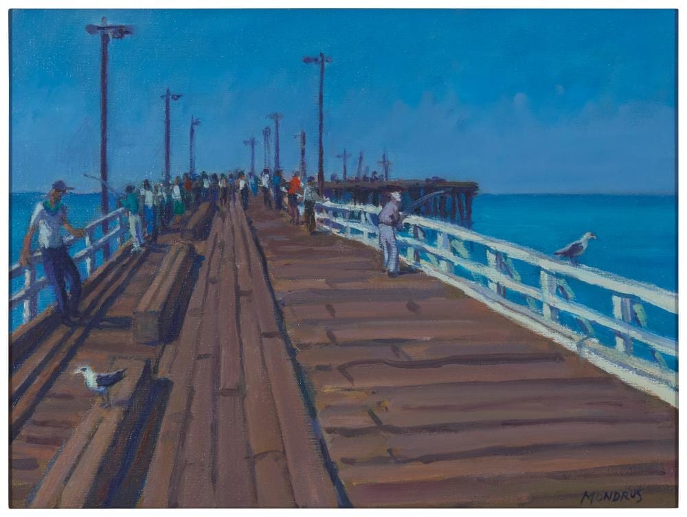 Martin Mondrus comparable auction result: martin mondrus 1925 2020 figures on a pacific pier