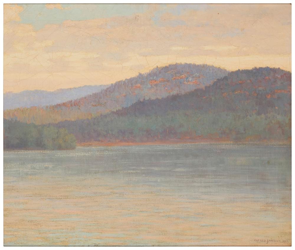 Alfred Jansson comparable auction result: alfred jansson 1863 1931 mountain lake huron mt michigan 1914