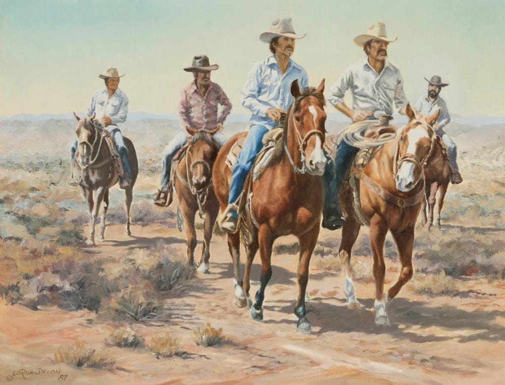 Lorna Dillon comparable auction result: lorna dillon b 1940 comin to town 1987