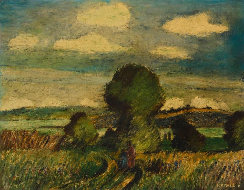 Károly Kotász comparable auction result: k roly kot sz 1872 1941 landscape with figures