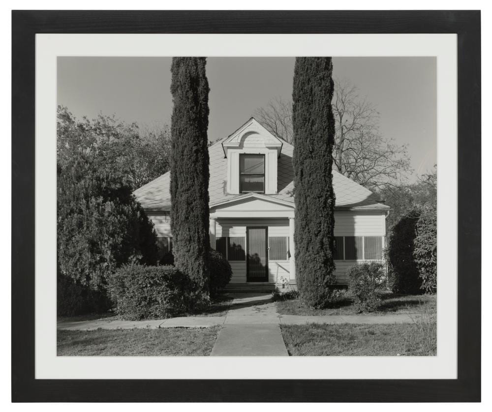 Frank Gohlke comparable auction result: frank gohlke b 1942 house and cypress trees hillsboro tx 1978 signe