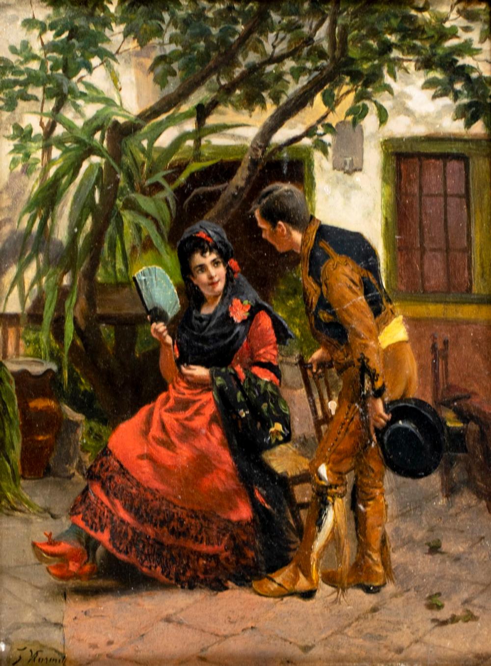 Jules Worms comparable auction result: jules worms france spain 1832 1924 oil painting antique
