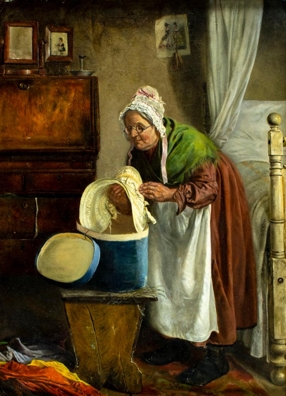 William Weekes comparable auction result: william weekes uk c 1842 c 1909 oil painting antique